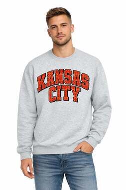 Where I'm From Kansas City Chiefs Holiday Script Crewneck Sweatshirt Sz S NWT B7